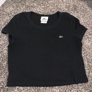 Ladies fit Lacoste Black Tee